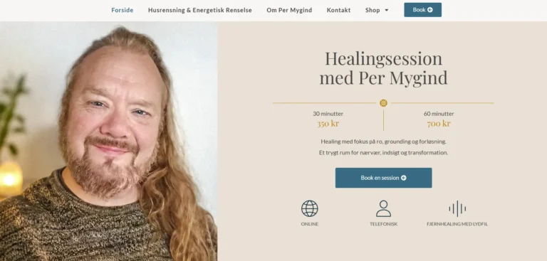 Per Myginds Hjemmeside til healere og spirituelle behandlere